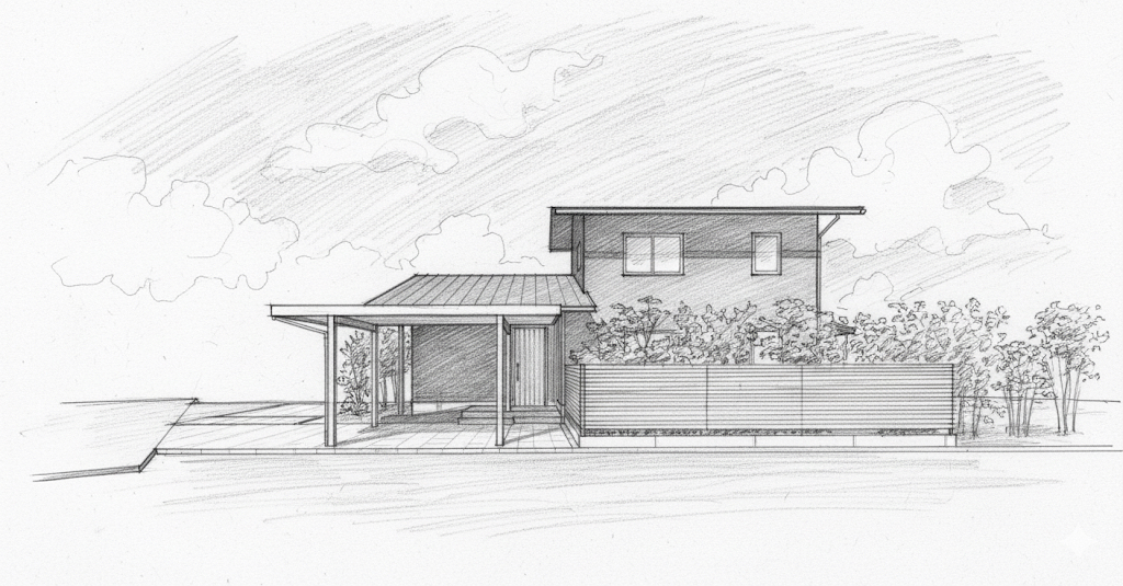 三日市のいえ(十九)　Geminiでパース